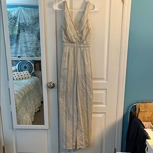 Striped Sleeveless Jumpsuit